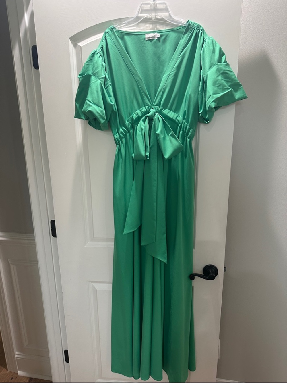 Green Tie-Front Maxi Dress - Elegant Women's Summer Dress
